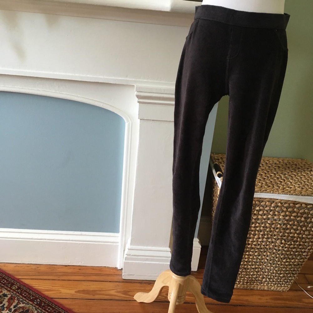 June & Daisy Off-Black Corduroy Leggings